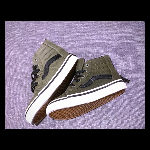 army green high top vans